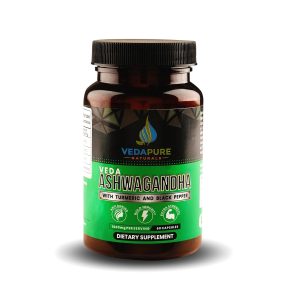 Vedapure Ashwagandha with Turmeric & Black Pepper Capsules – Withania somnifera