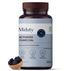 Miduty Activated Charcoal 600mg Capsules 60 – Activated carbon