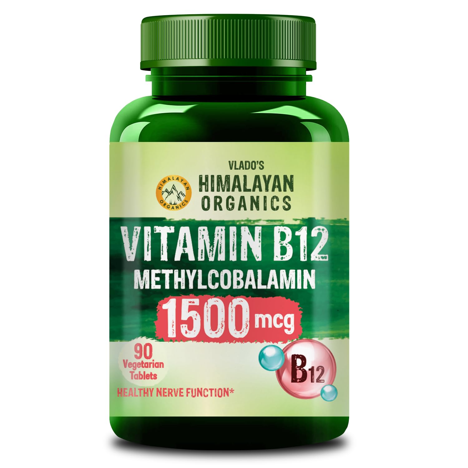 Himalayan Organics Methylcobalamin Vitamin B12 1500mcg Tablets – Vitamin Supplement