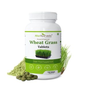 Attar Ayurveda Wheatgrass 500mg Tablets 120 – Triticum aestivum