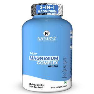 Naturyz Triple 3-in-1 Magnesium Complex + Zinc 1736mg Tablets – Vegetarian Mineral