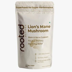 Rooted Actives Lion's Mane Mushroom Extract Capsules 60g – Hericium erinaceus