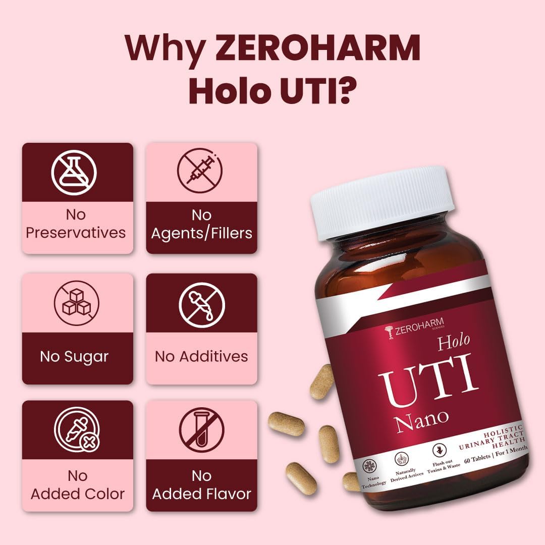 ZEROHARM Holo Cranberry, D-Mannose & Hibiscus Capsules – Ayurvedic Herb