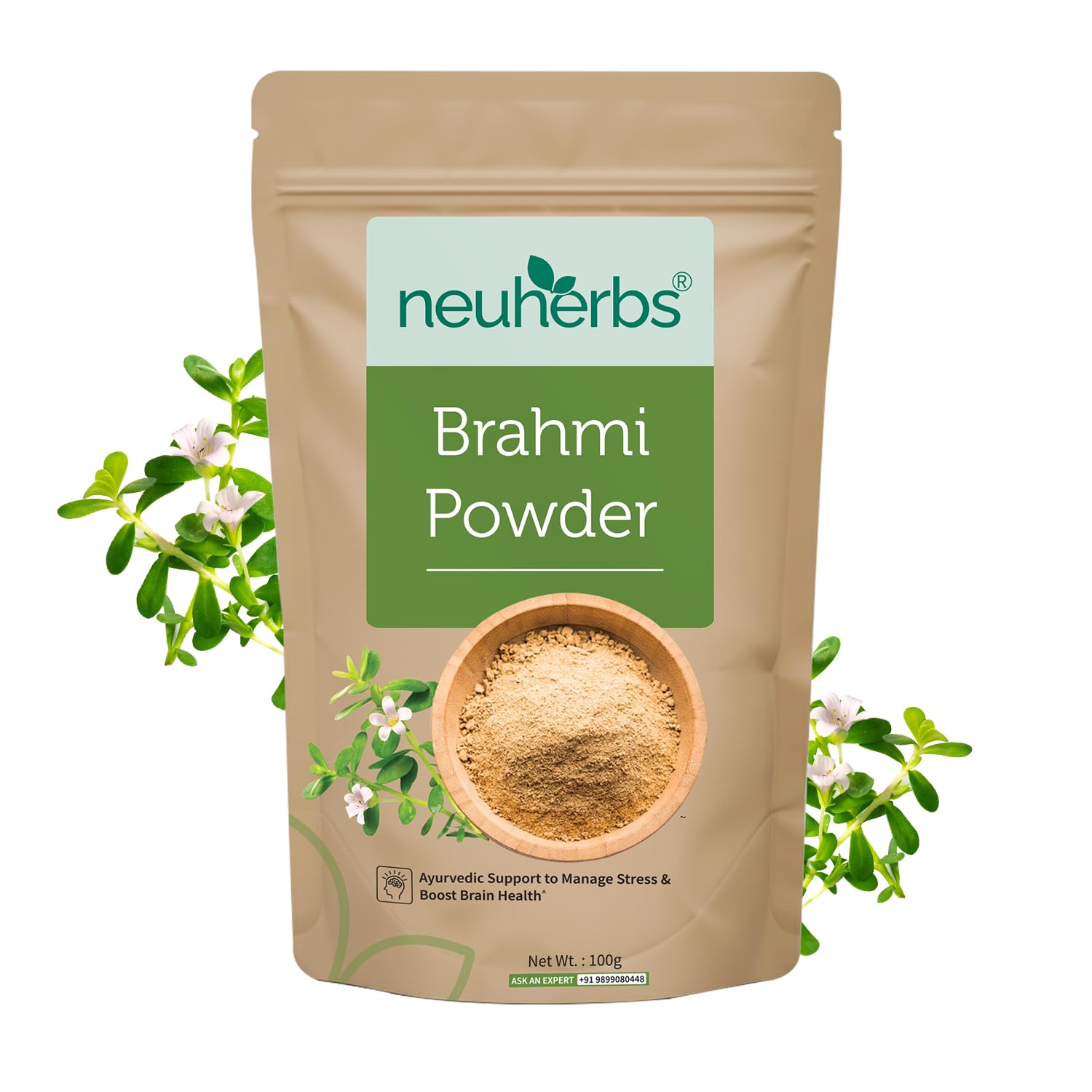 Neuherbs Brahmi Powder 100g – Bacopa monnieri