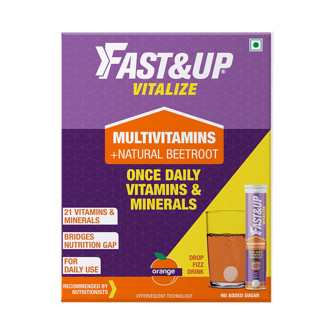 Fast&Up Vitalize Multivitamin 60 Effervescent Tablets – Vitamin Supplement