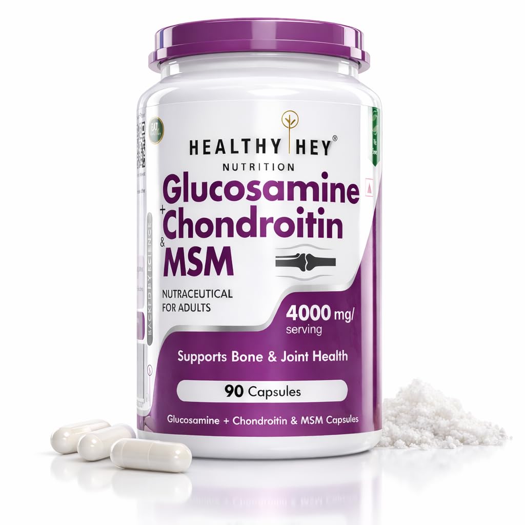 HealthyHey Nutrition Glucosamine Chondroitin Capsules – Ayurvedic Herb