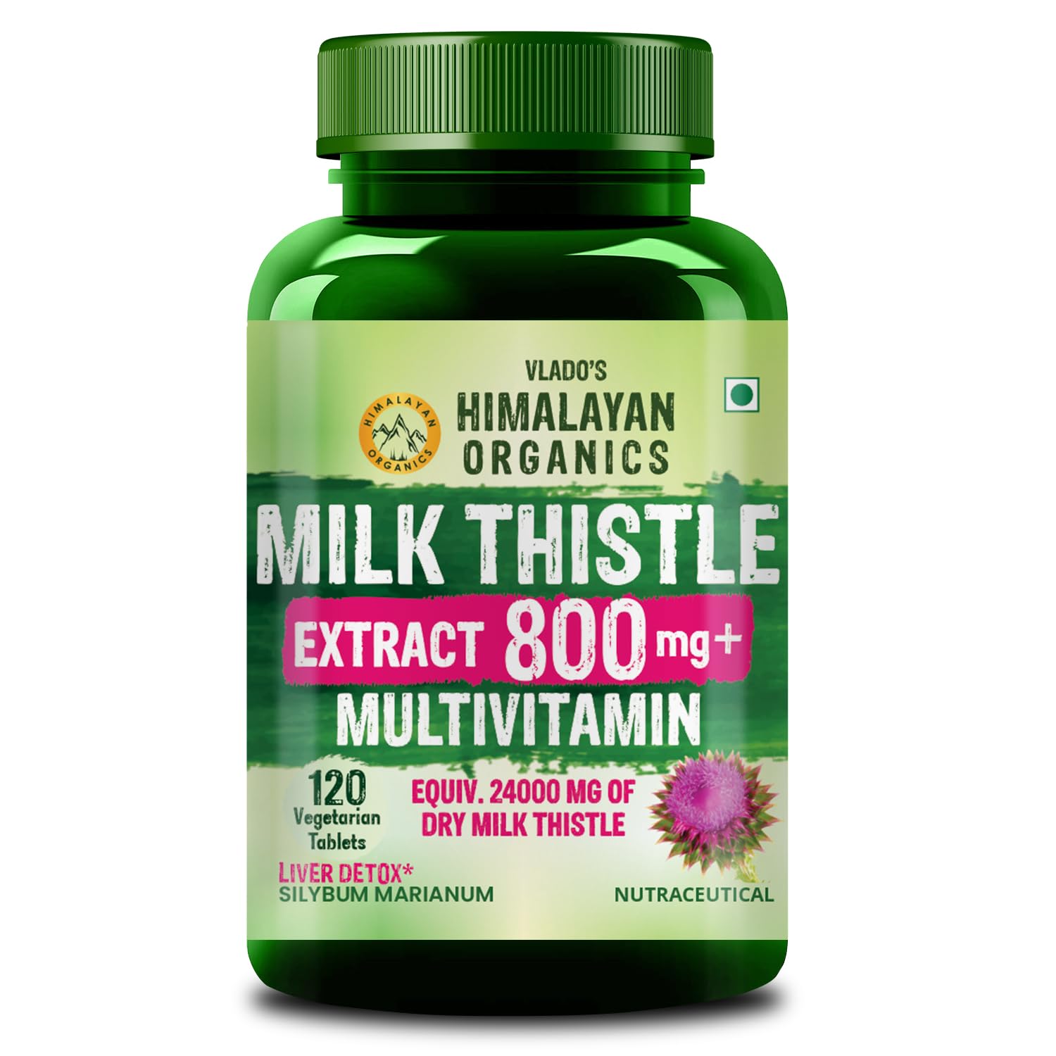 Himalayan Organics Milk Thistle Extract 60 Veg Capsules 60 – Silybum marianum