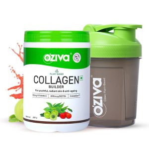 OZiva Plant-Based Collagen Builder Tangy Amla Capsules 200g – Ayurvedic Herb