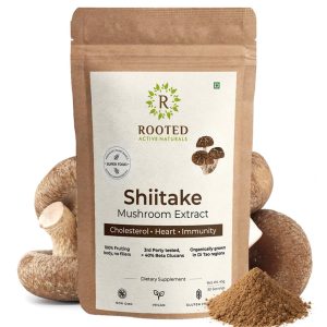 Rooted Actives Shiitake Mushroom Powder 45g – Lentinula edodes