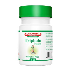 Baidyanath Triphala Guggulu Tablets 80 Pack of 5 – Commiphora Mukul