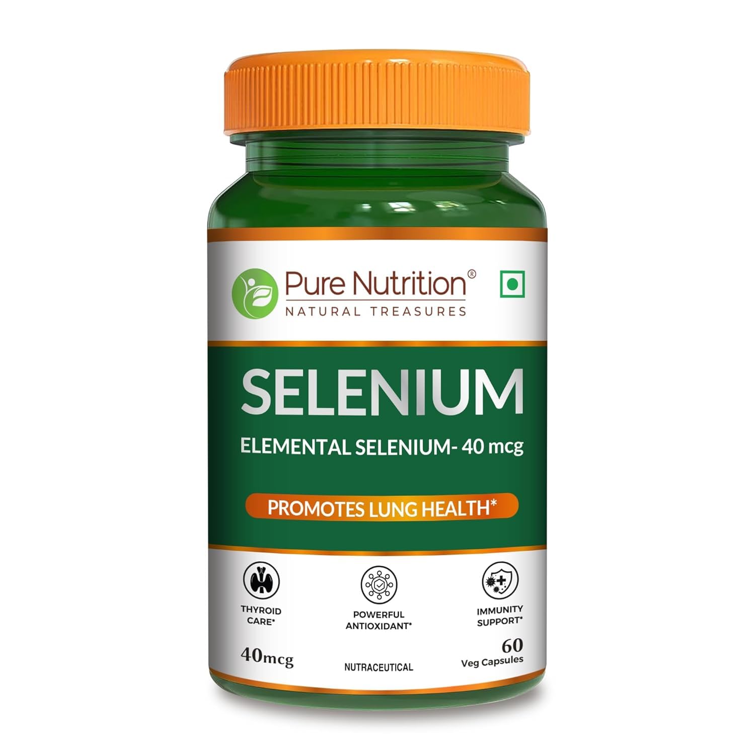 Pure Nutrition Selenium 40mcg Capsules 60 – Vegetarian Mineral