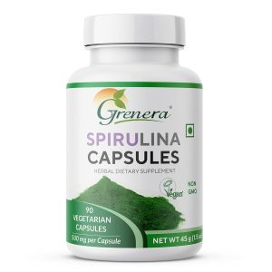 Grenera Spirulina 1000mg Capsules 90 – Arthrospira platensis
