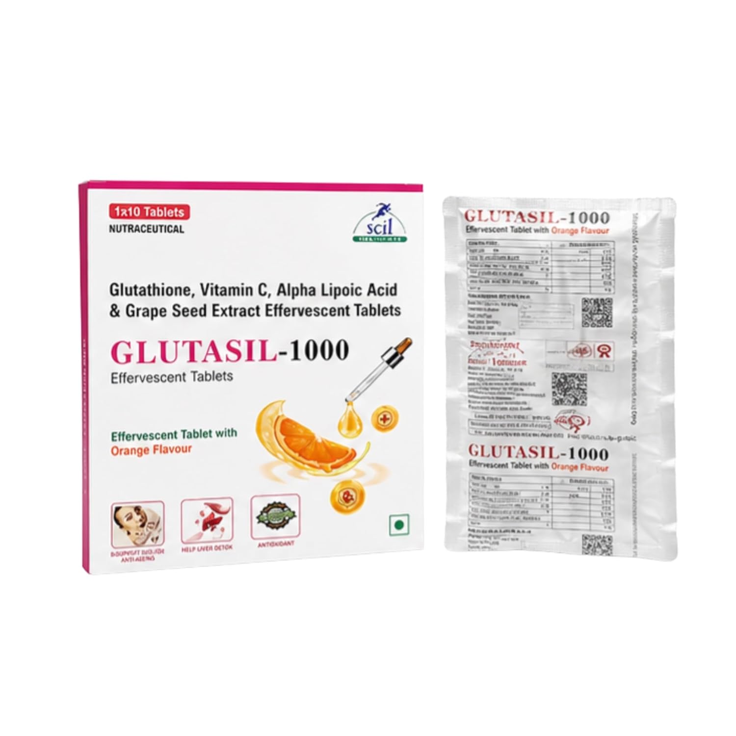SCIL Glutasil-100 Glutathione with Vitamin C & ALA Tablets 60 – Vitamin Supplement