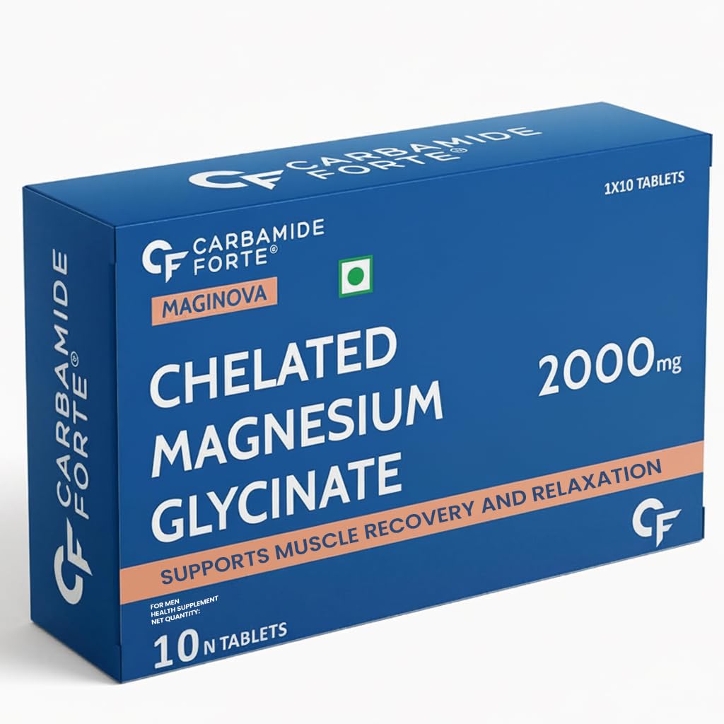 Carbamide Forte Magnesium Glycinate 120 Veg 2000mg Tablets – Vegetarian Mineral