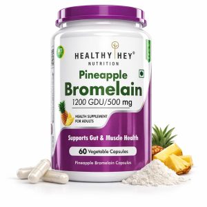 HealthyHey Bromelain Digestive Enzyme Capsules 60 – Ayurvedic Herb