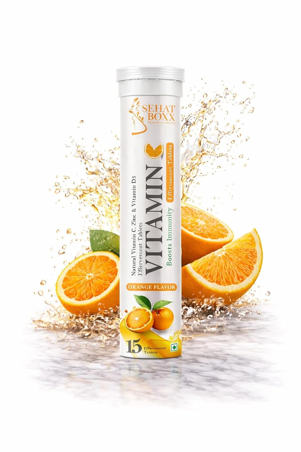 Vitamin C + Zinc + Vitamin D3 Effervescent Tablets 15 – Vitamin Supplement