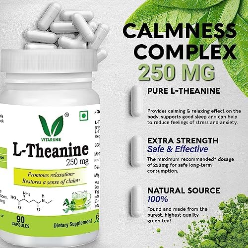 VITARUHE L-Theanine 250mg Capsules – Camellia sinensis