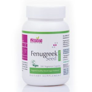 Zenith Nutrition Fenugreek Seed 1020mg Capsules 120 – Trigonella foenum