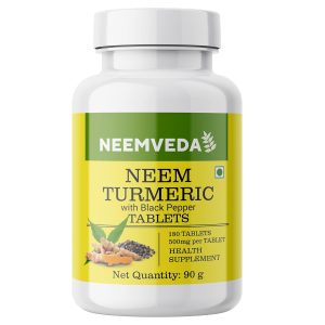 Neemveda Neem, Turmeric & Black Pepper Tablets 180 – Azadirachta indica