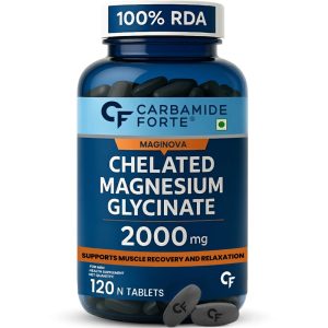 Carbamide Forte Magnesium Glycinate 120 Veg 2000mg Tablets – Vegetarian Mineral