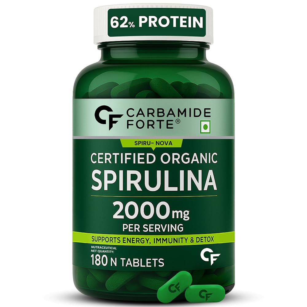 Carbamide Forte Organic Spirulina 2000mg Tablets 60 – Arthrospira platensis