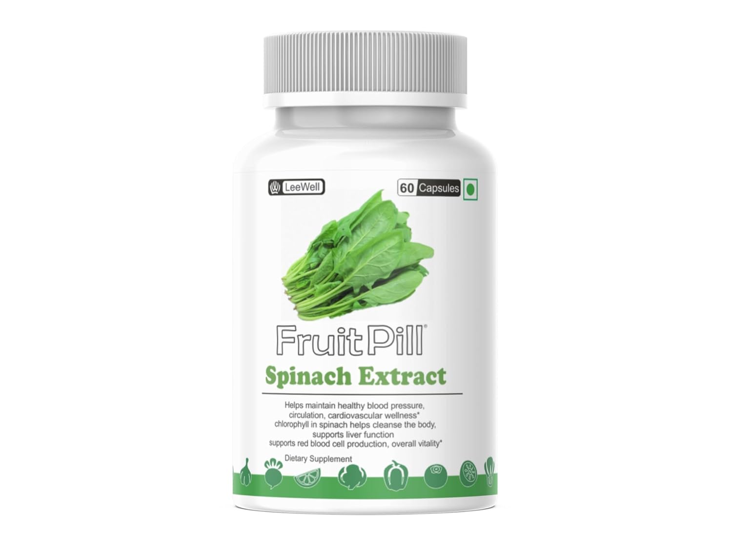 Spinach Leaf Extract Capsules 60 – Spinacia oleracea