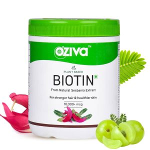 OZiva Plant-Based Biotin Powder 125g – Ayurvedic Herb