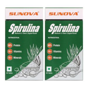Sunova Spirulina Tablets – Arthrospira platensis – authentic Ayurvedic product available in the UK from KantiGlow