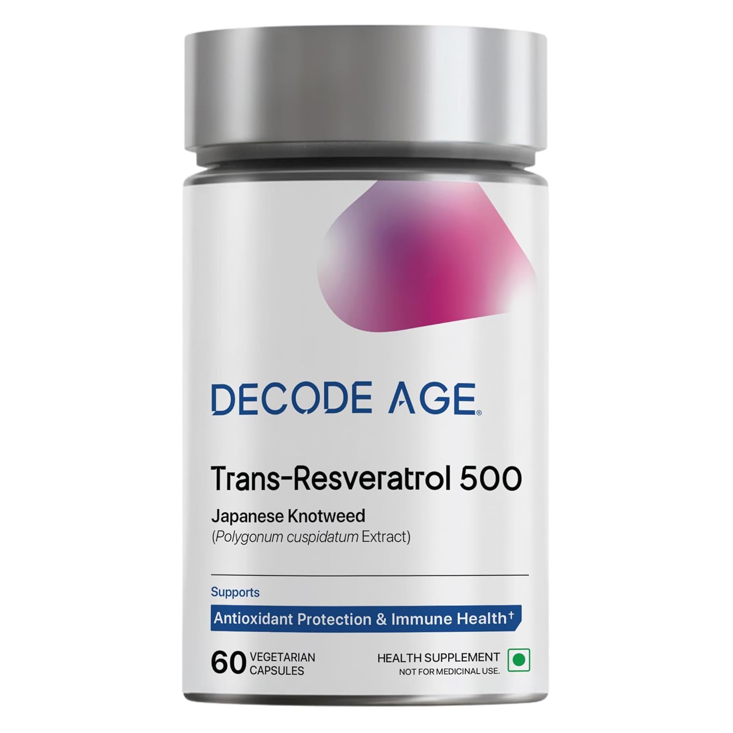 Trans-Resveratrol 500mg Capsules 60 – High-Strength Antioxidant Polyphenol