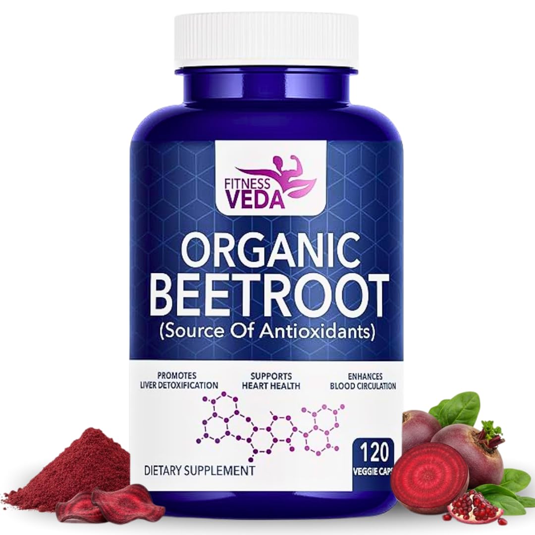 Fitness Veda Organic Beetroot Capsules 120 – Beta vulgaris