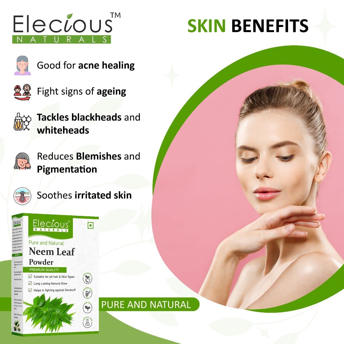 Elecious Neem Powder 200g – Azadirachta indica