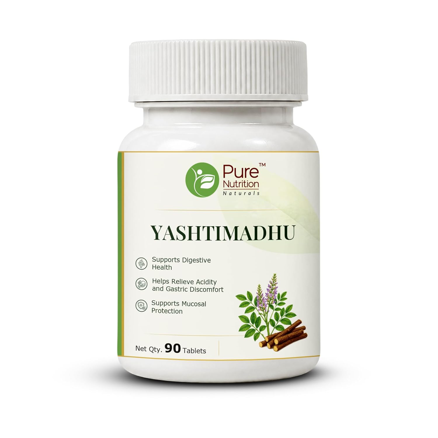 Pure Nutrition Yashtimadhu Licorice for Throat & Digestion Capsules 60 – Glycyrrhiza glabra