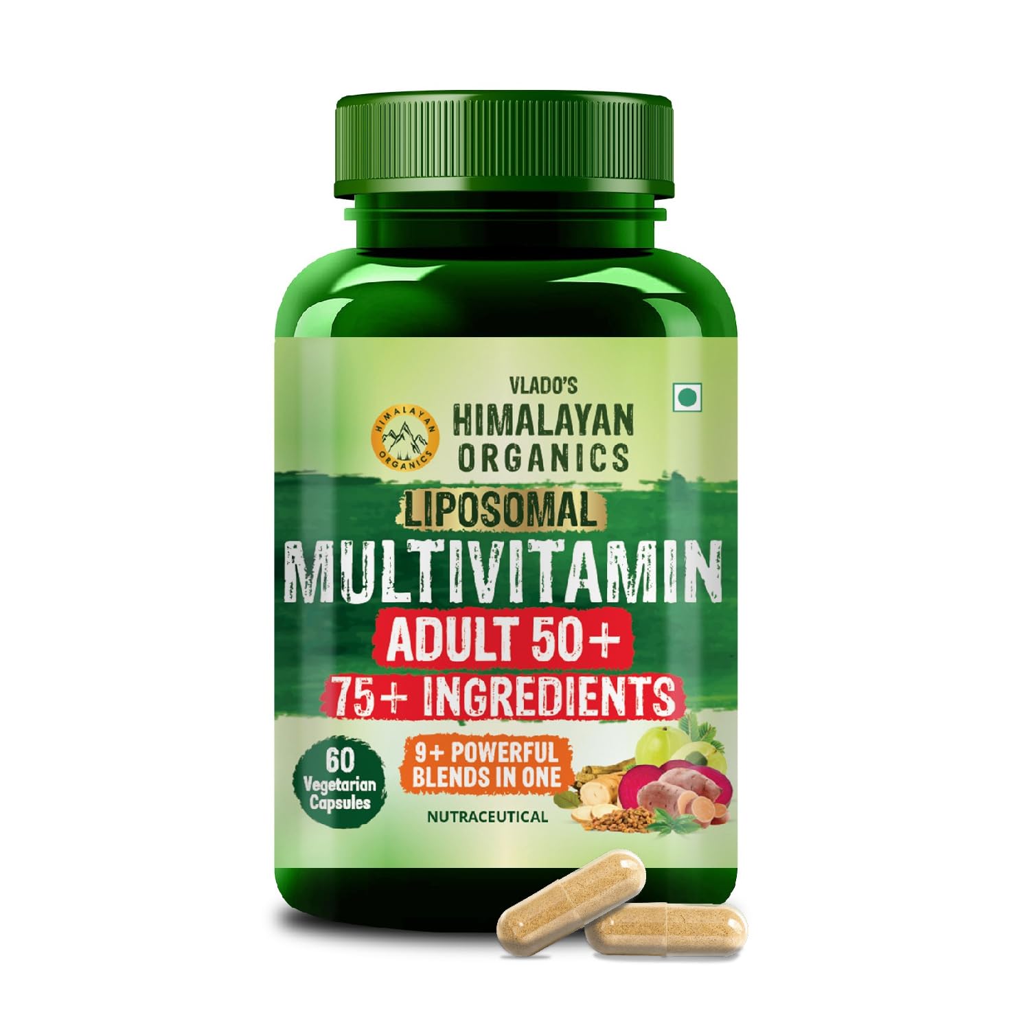 Himalayan Organics Whole Food Multivitamin 50+ 60 Veg Capsules 60 – Vitamin Supplement