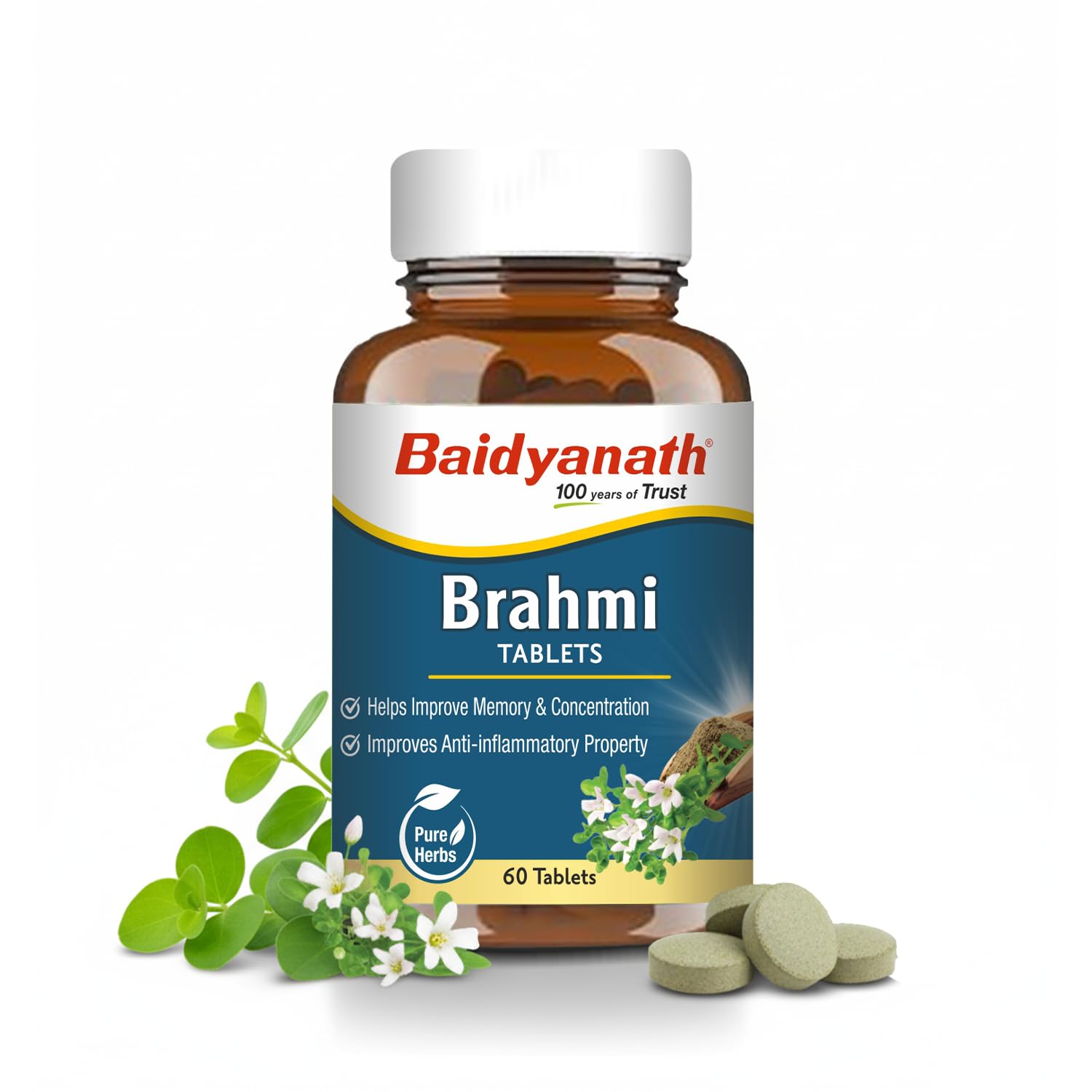 Baidyanath Brahmi Tablets 60 – Bacopa monnieri