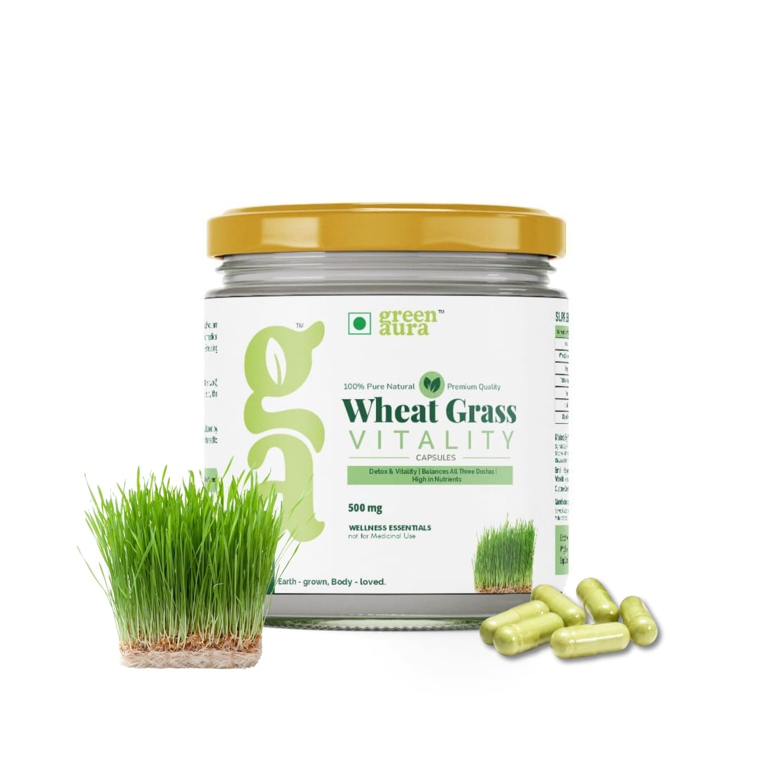 Green Aura Tulsi Shield 500mg Capsules 60 – Ocimum sanctum