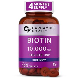 Carbamide Forte Biotin 10000mcg Tablets 120 – Ayurvedic Herb