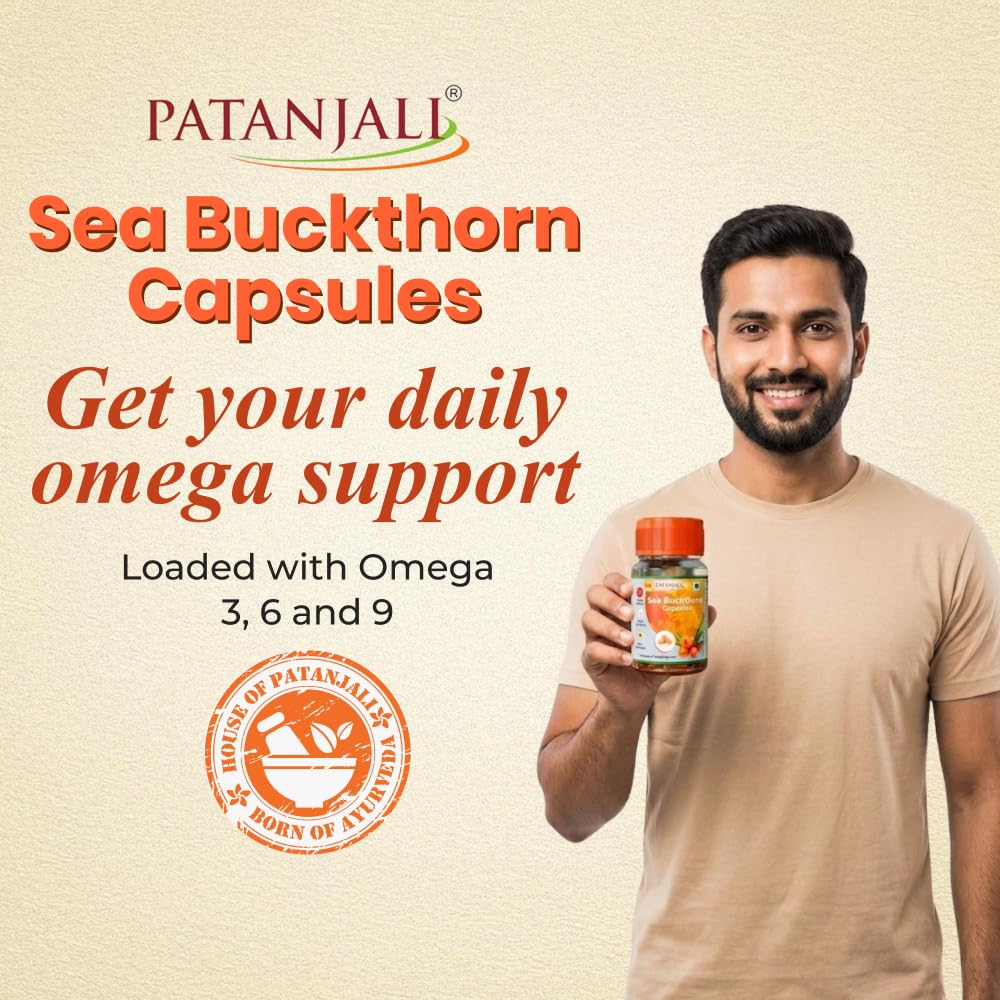 Patanjali Sea Buckthorn Capsules – Hippophae rhamnoides