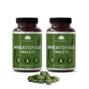 SAPTAMVEDA Organic Wheat Grass Tablets 120 – Triticum aestivum