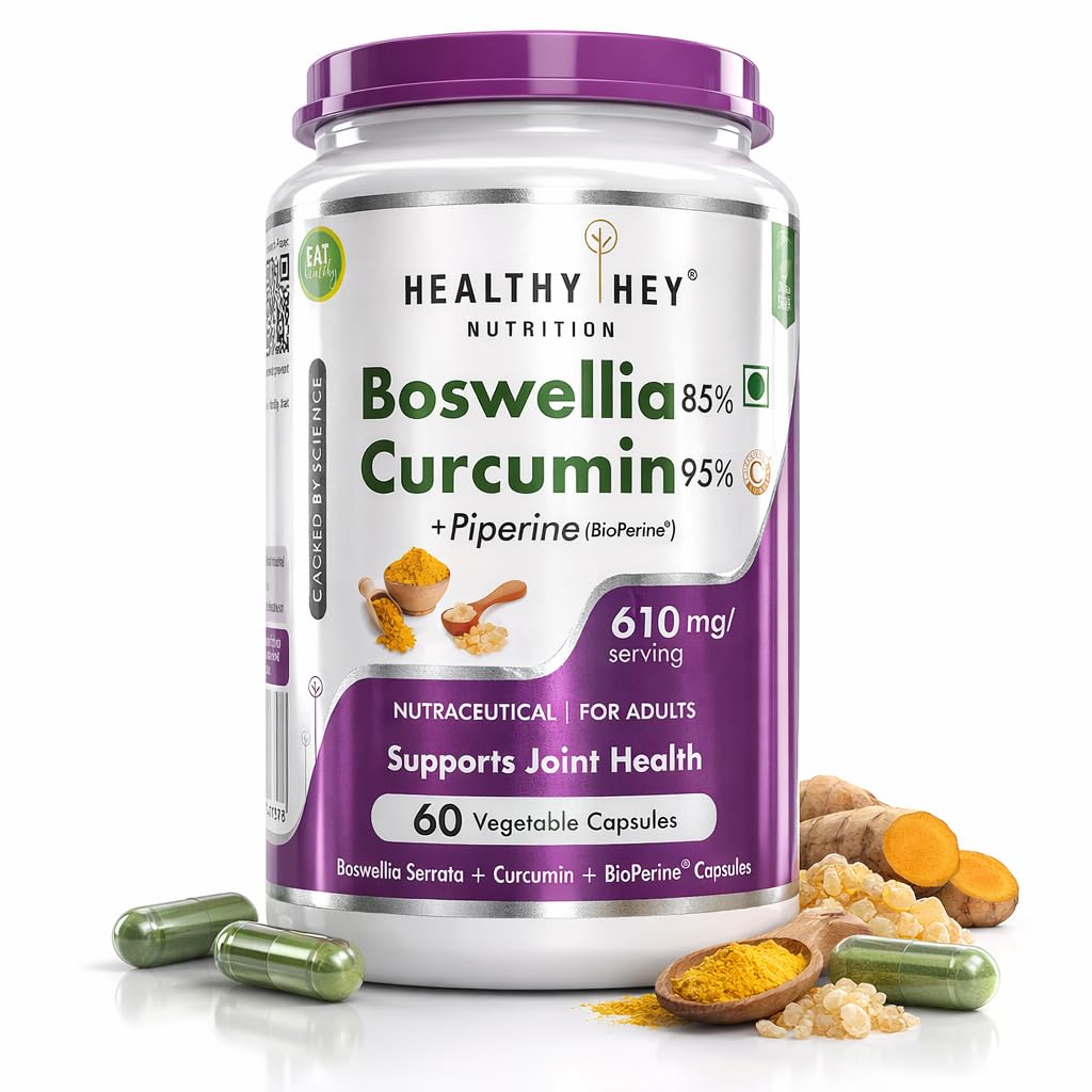HealthyHey Boswellia & Curcumin Capsules 60 – Curcuma longa