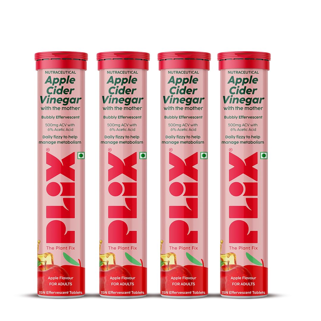 Plix Apple Cider Vinegar Effervescent Tablets with Mother Tablets 15 – Ayurvedic Herb