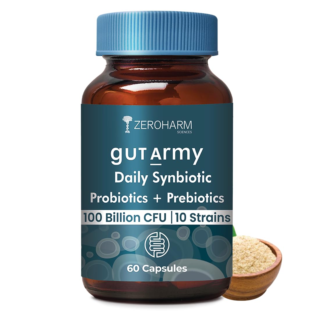 ZeroHarm Prebiotics & Probiotics CFU 100Billion Capsules 60 – Ayurvedic Herb