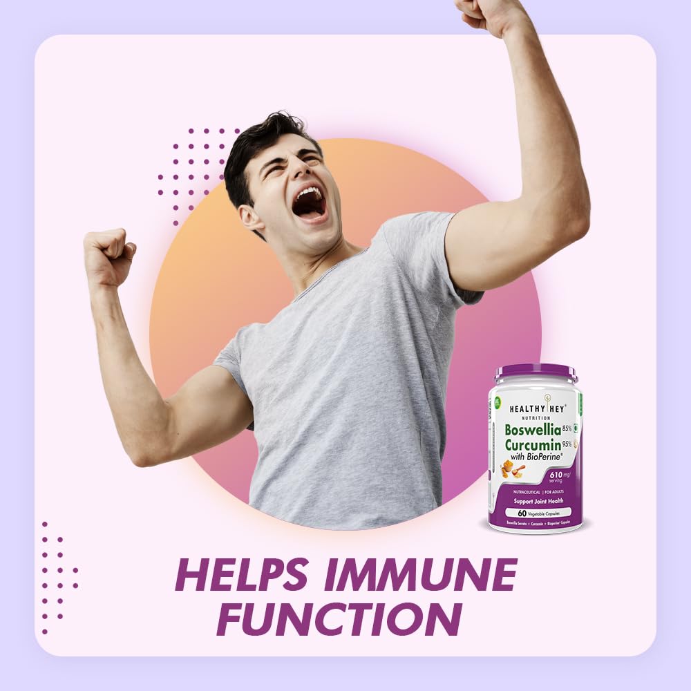 HealthyHey Boswellia & Curcumin Capsules 60 – Curcuma longa