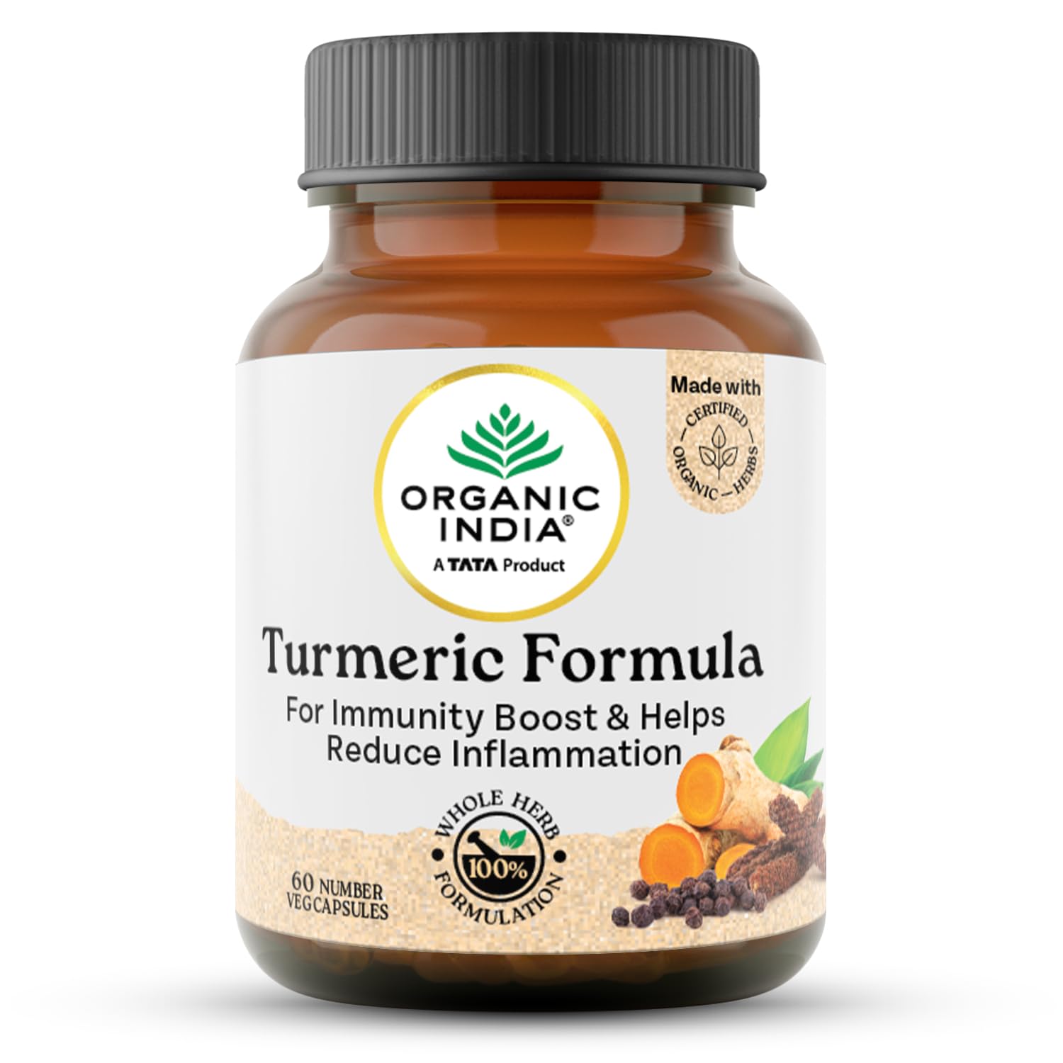 Organic India Turmeric Formula Capsules 60 – Curcuma longa