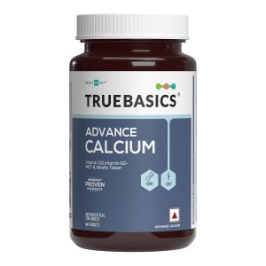 TrueBasics Calcium + Vitamin D3 & K2-MK7 Tablets 90 – Vitamin Supplement