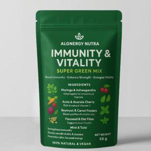 AlgEnergy Super Green Powder with Moringa & Ashwagandha Powder – Ayurvedic Herb