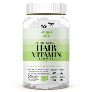 Zingavita Keratin Hair Gummies with Amla Gummies – Ayurvedic Herb