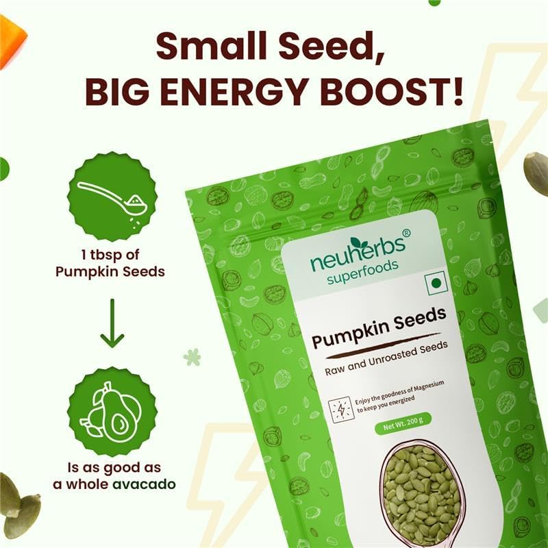 Neuherbs Raw Pumpkin Seeds Capsules 200g – Cucurbita pepo