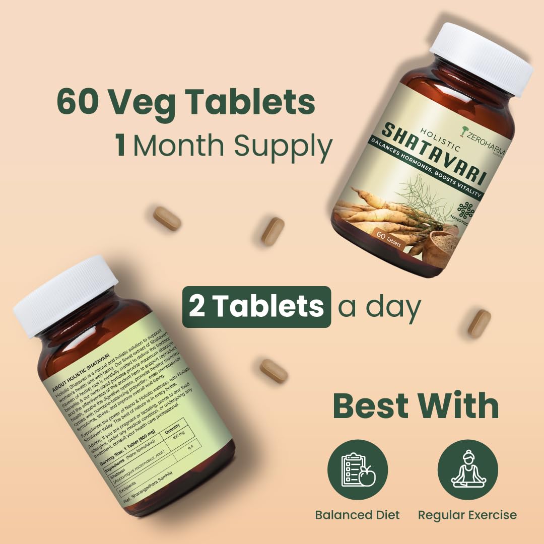 ZEROHARM Shatavari Tablets – Asparagus racemosus