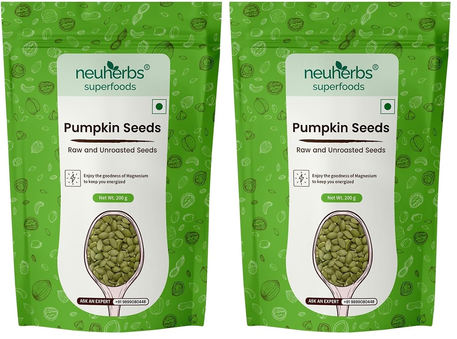 Neuherbs Raw Pumpkin Seeds Capsules 200g – Cucurbita pepo