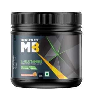 MuscleBlaze L-Glutamine Powder — Unflavoured, Powder 250g – Amino Acid